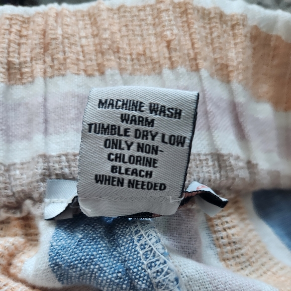 Marissa Olivia Linen Blend Maxi Long Skirt Striped Pockets MCM Vibe Sz M - Picture 10 of 14